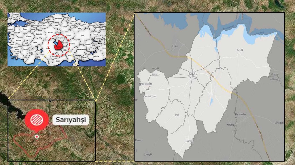 sarıyahşi mahalle haritası