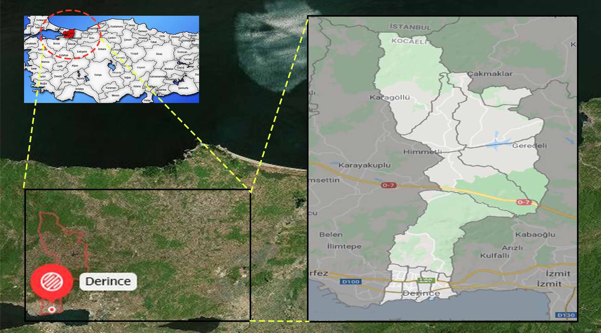 Derince Mahalleleri Derince Ilcesi Derince Mahalle Haritasi