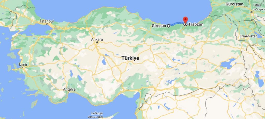 Trabzon Giresun Arası Kaç KM