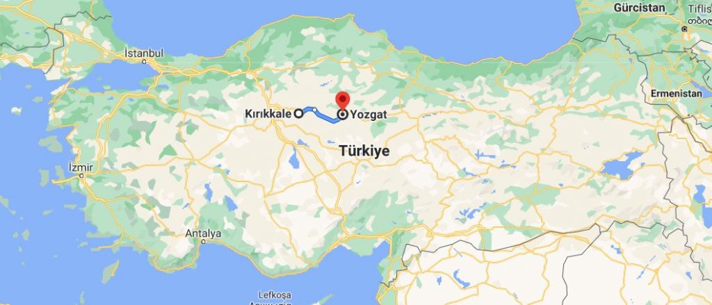 Kırıkkale Yozgat Arası Kaç KM