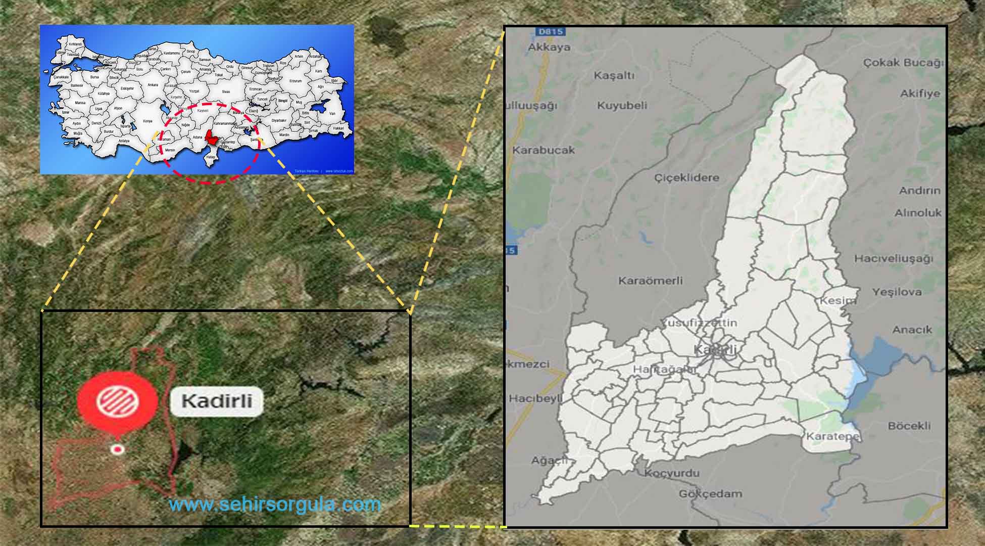 Kadirli Mahalleleri Kadirli Ilcesi Kadirli Mahalle Haritasi