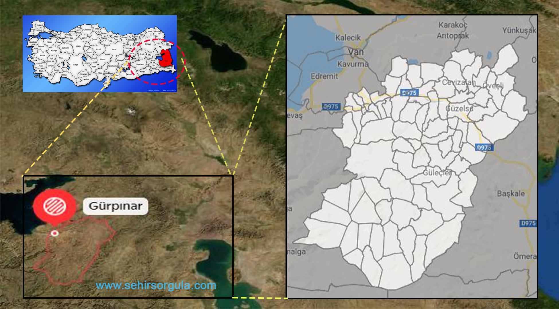 Gurpinar Mahalleleri Gurpinar Ilcesi Gurpinar Mahalle Haritasi
