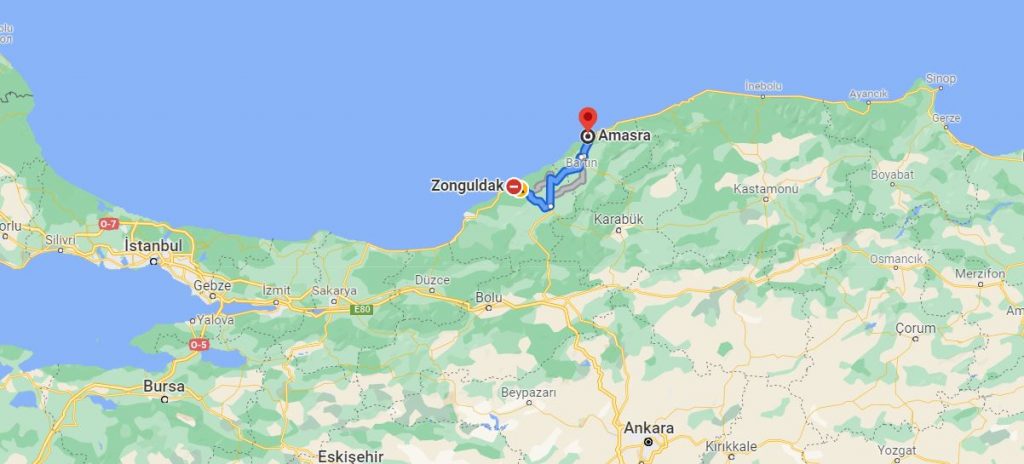 Zonguldak Amasra Arası Kaç KM